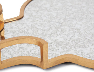 Elegant Gold Leaf Scalloped Tray