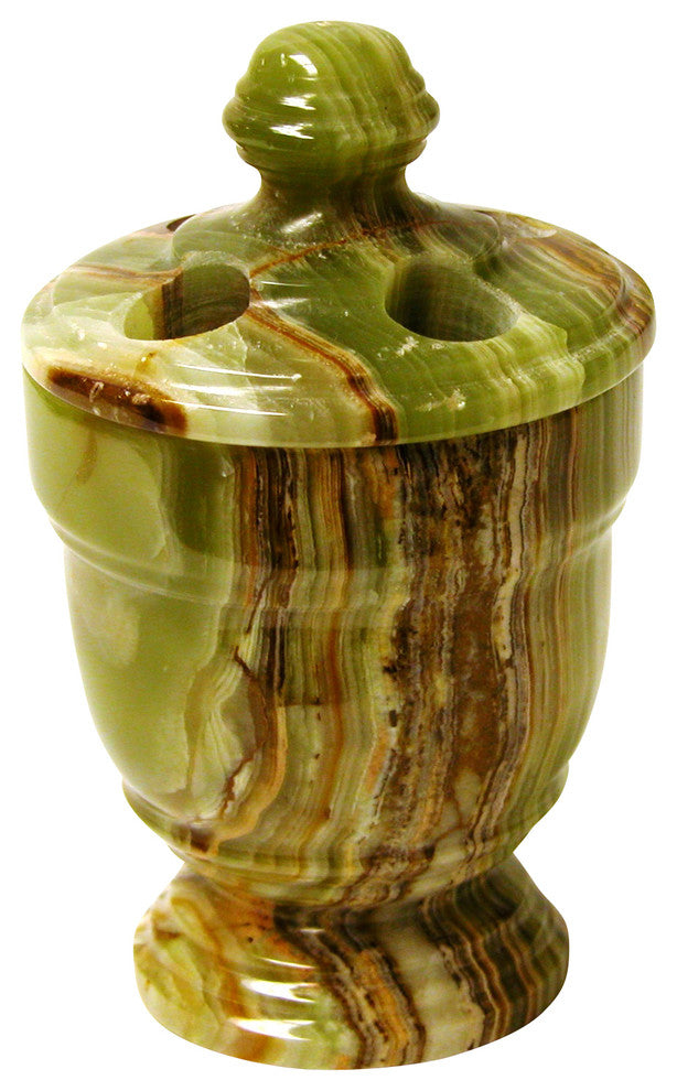 Toothbrush Holder, Classic Green Onyx