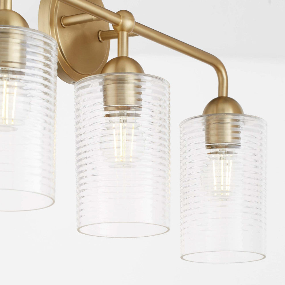 Quorum International 598-3 Charlotte 3 Light 24"W Vanity Light - Matte Black