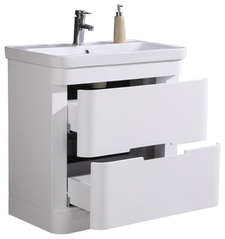 32" Bathroom Vanity With Led Mirror, PVC