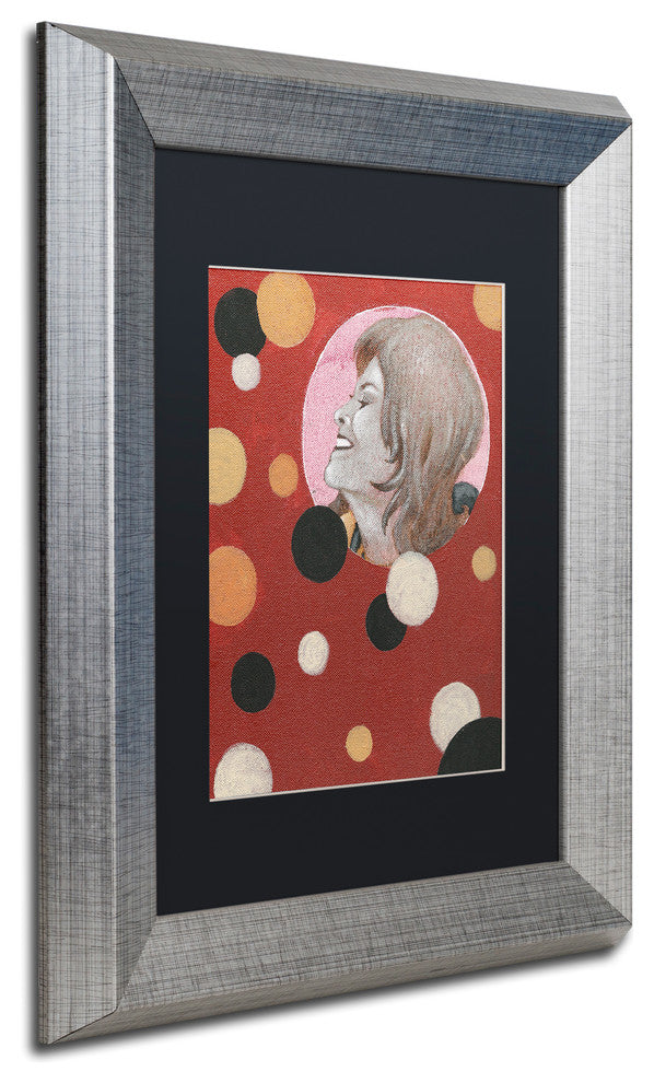 'Astro-Anna Ii' Matted Framed Art, Silver Frame, Black Matte, 14x11