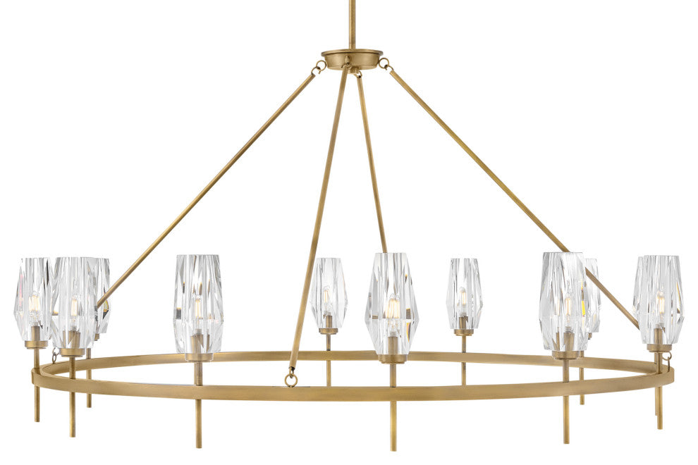Hinkley Lighting 38259 Ana 12 Light 58"W Crystal Ring Chandelier - Heritage