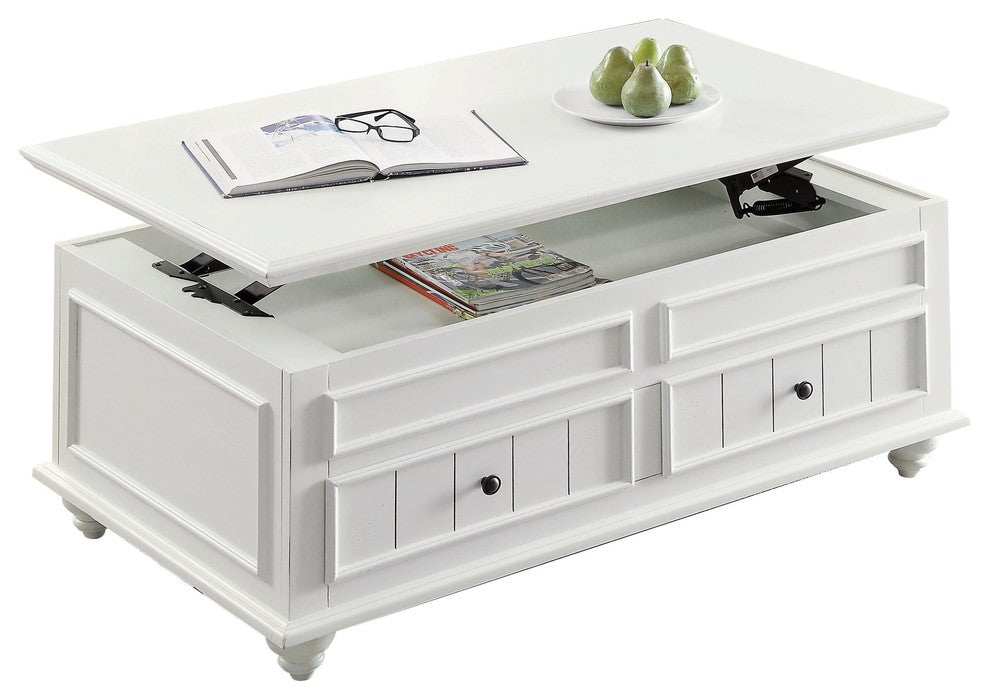 Natesa Coffee Table With Lift Top, White Washed