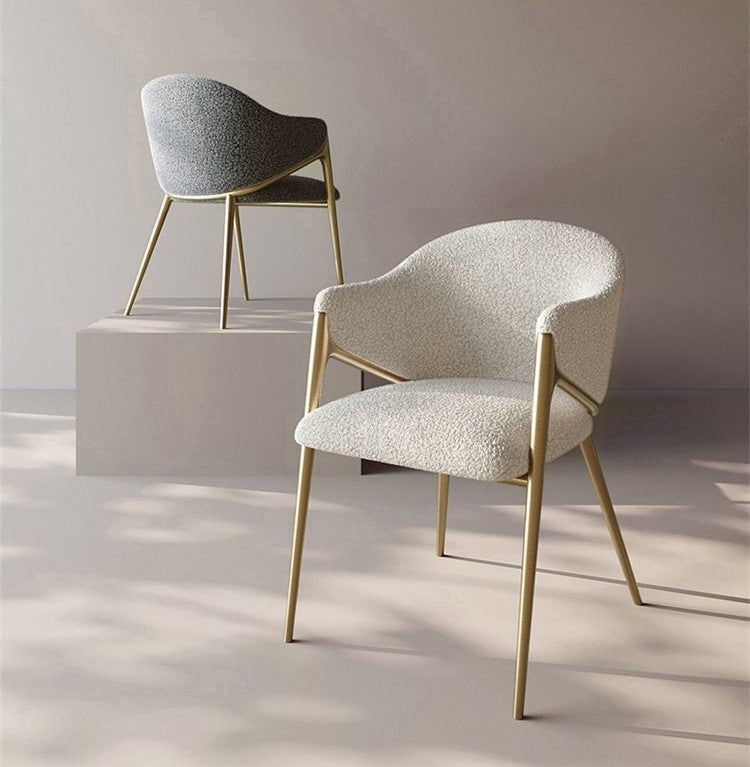Light Luxury Postmodern Minimalist Dining Chair, White