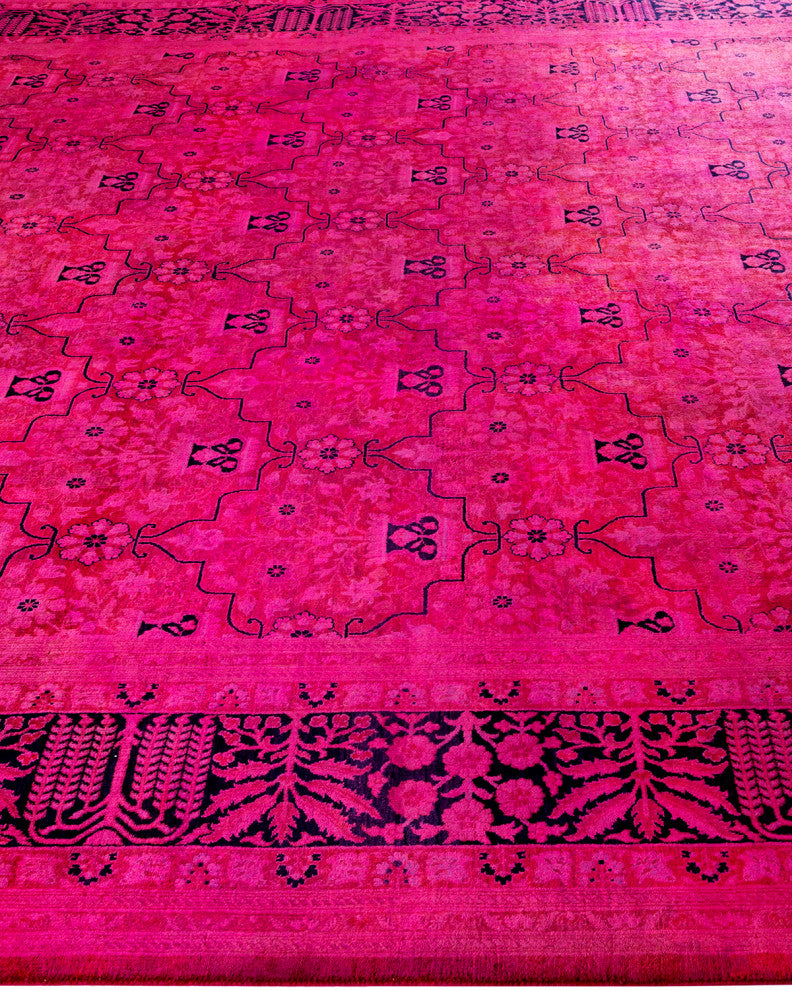 Fine Vibrance, One-of-a-Kind Handmade Area Rug Purple, 15'8"x9'2"