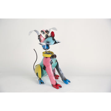 Recycled Metal Pluto Dog, Multi-Colored, Small