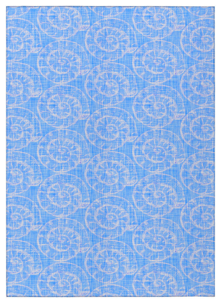 Indoor/Outdoor Seabreeze SZ11 Cobalt Machine Washable 3' x 5' Rug