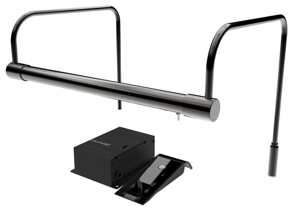12" Slim Line Art Light, Black With Hard Wire Kit and Remote