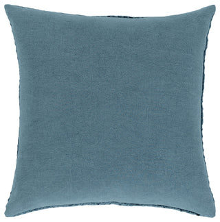 Surya Waffle Light Blue Pillow Shell With Polyester Insert 18"H X 18"W