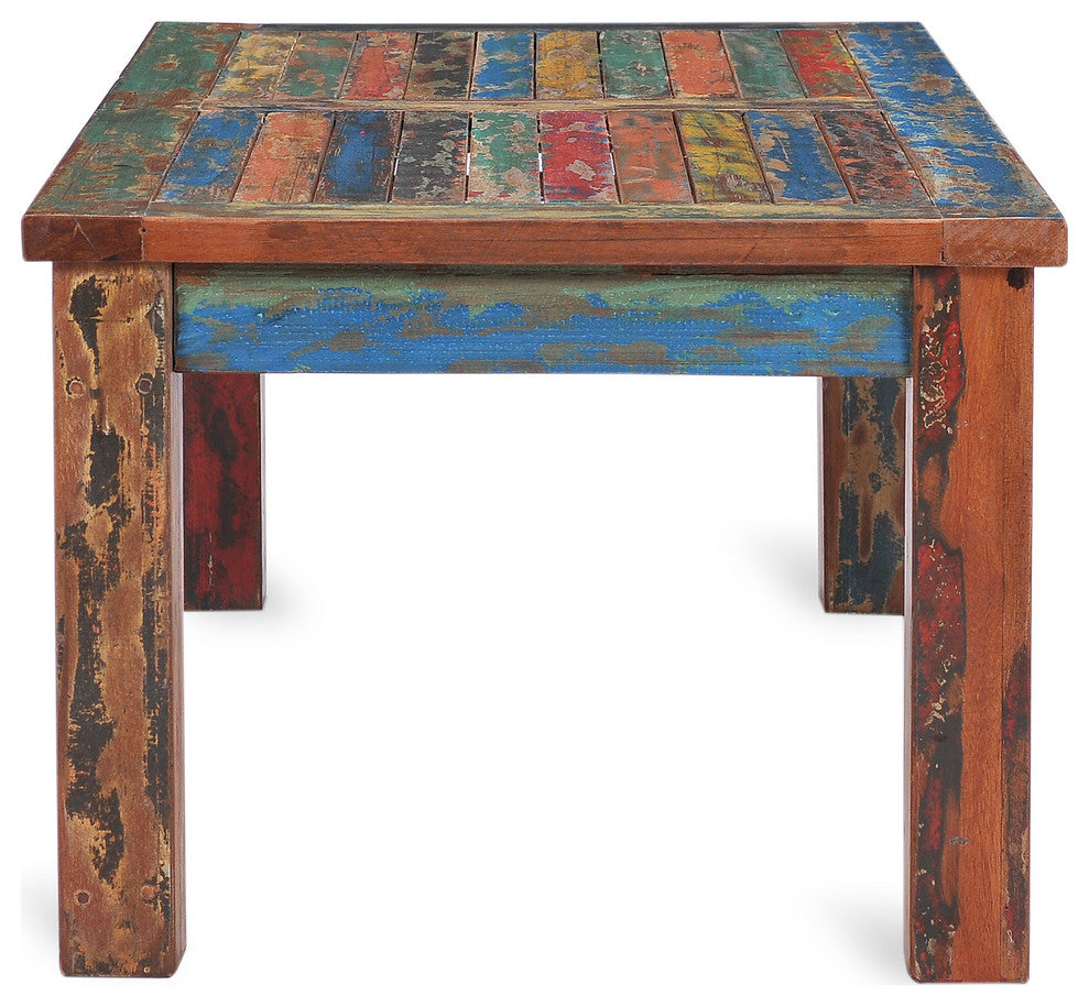 Rectangular Coffee Table made from Recycled Teak Wood Boats