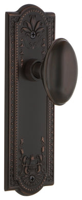 Meadows Plate Privacy Homestead Knob, Timeless Bronze