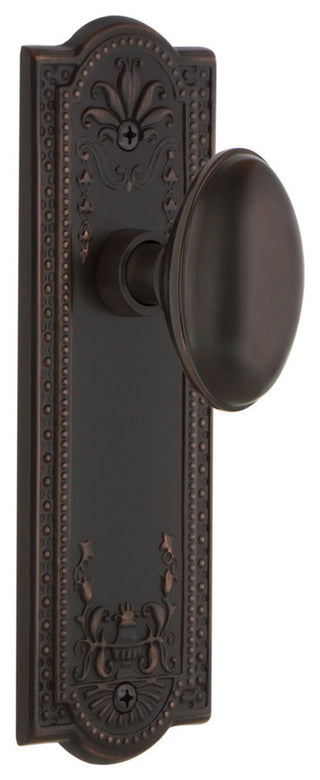 Meadows Plate Privacy Homestead Knob, Timeless Bronze