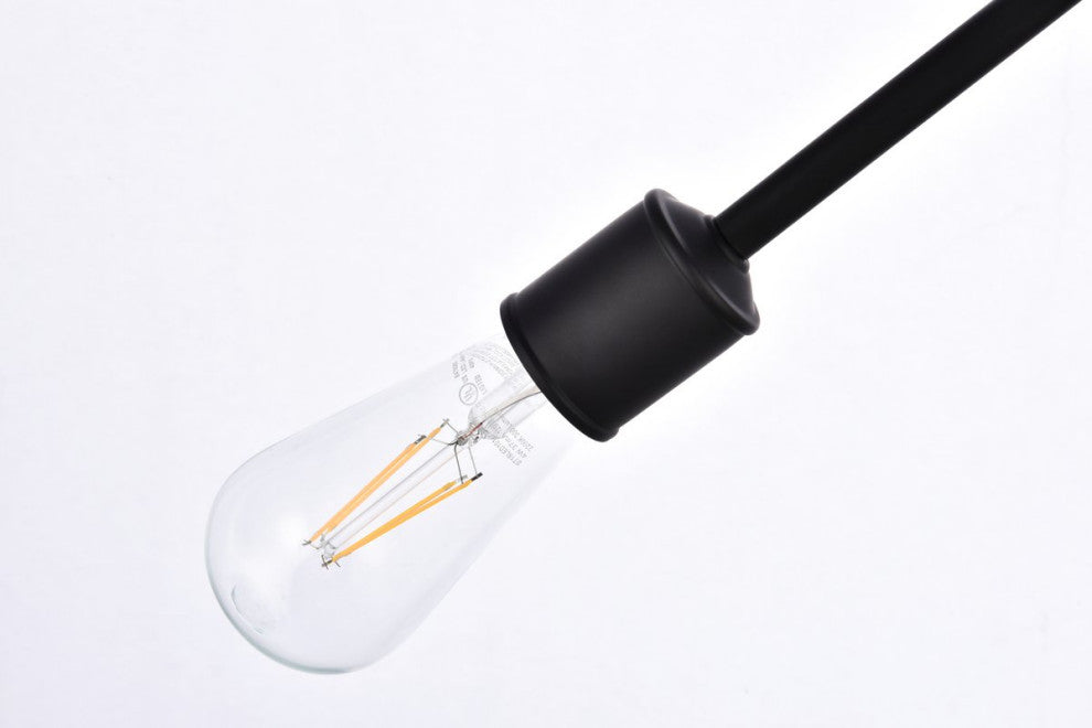Aria 6-Light Black Flushmount