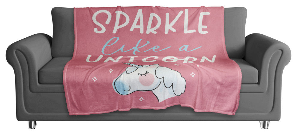 Sparkle Like A Unicorn 50x60 Coral Fleece Blanket