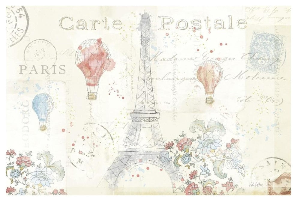 "Lighthearted in Paris I" Digital Paper Print by Katie Pertiet, 32"x22"