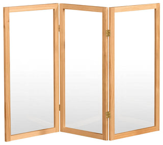 3' Tall Clear Screen, Natural, 3 Panel