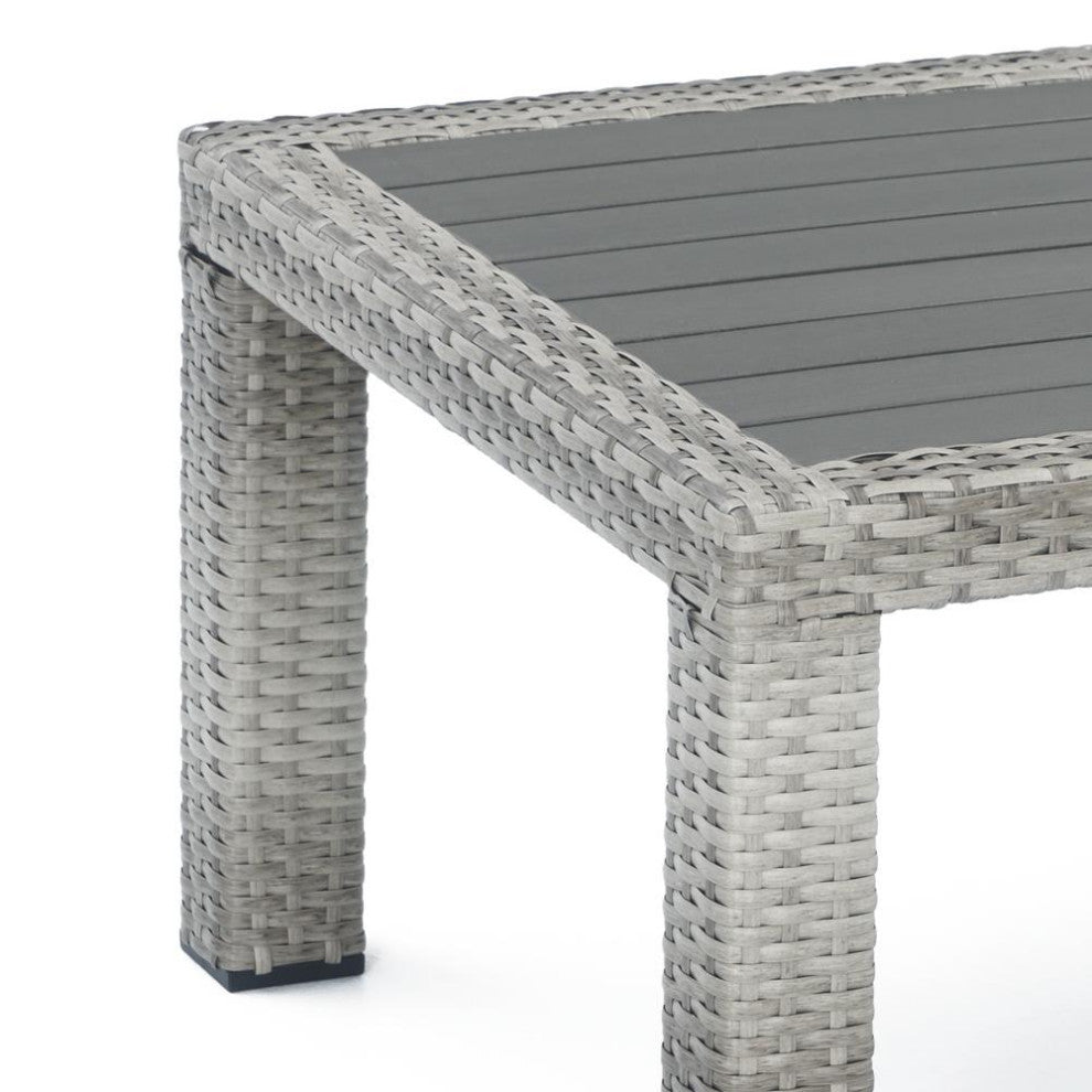 Cannes Deluxe 8 Piece Aluminum Outdoor Patio Sofa and Club Chair Set, Charcoal Gray