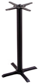 Holland Bar Stool 211 Black Cast Iron Bar H Base, 22"X22", X-Style Foot