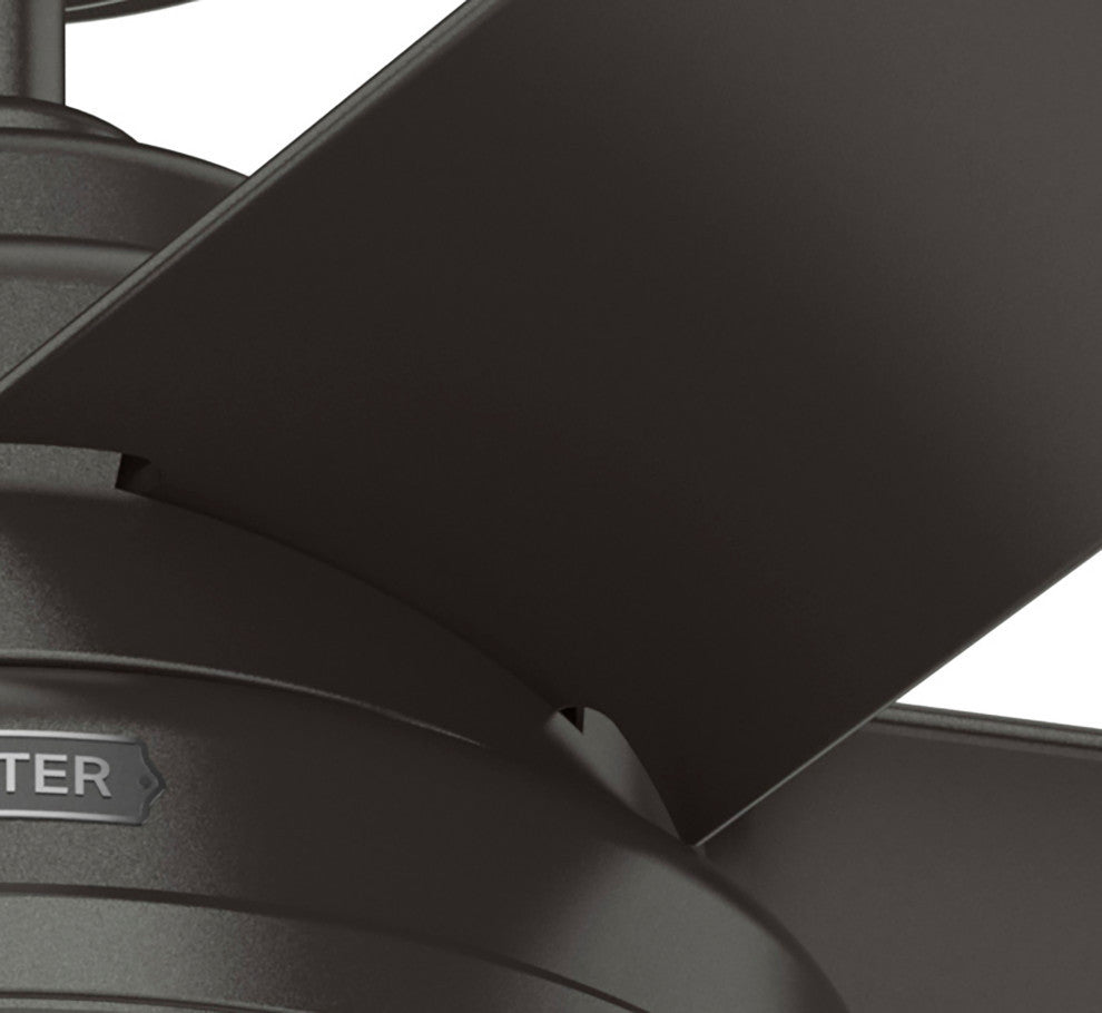 Hunter Seawall Wet Rated Ceiling Fan, LED Light Kit, Pull Chain, Noble Bronze