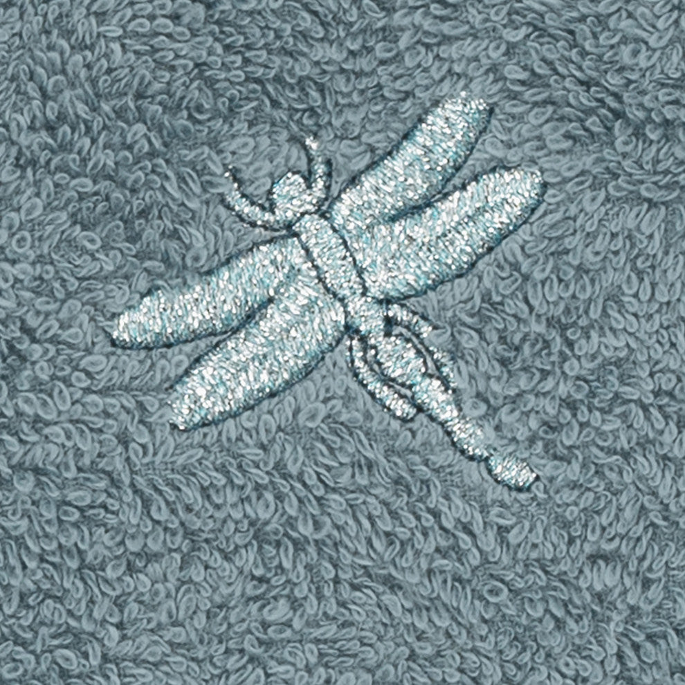 Linum Home Textiles Turkish Cotton Braelyn 3-Piece Embellished Towel Set, Teal