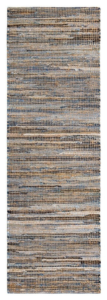 Anji Mountain American Graffiti Denim and Jute Area Rug, 5'x8'
