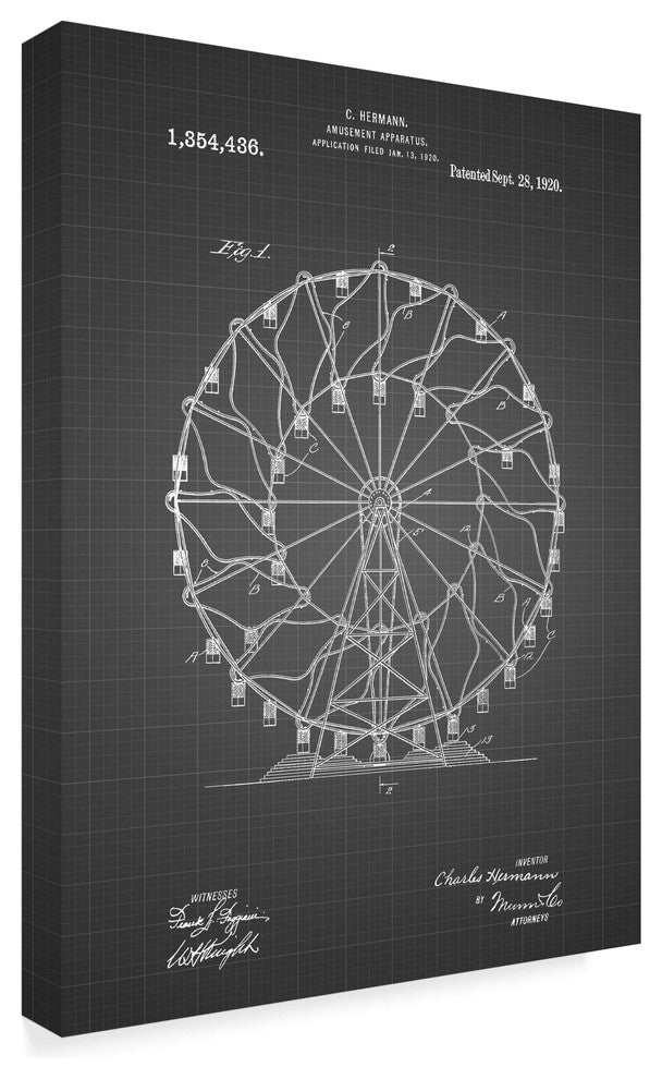 "Ferris Wheel" by Cole Borders, Canvas Art, 32"x24"