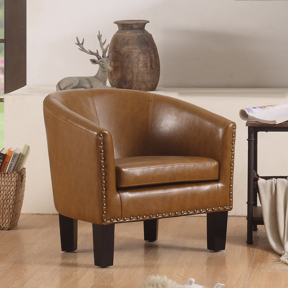 Isabel Barrel Chair, Caramel
