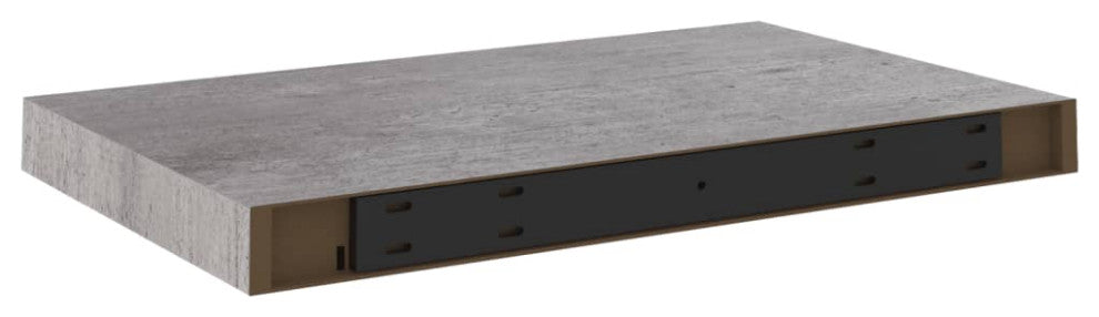 vidaXL Wall Shelves Floating Display Shelves for DVDs 2 Pcs Concrete Gray