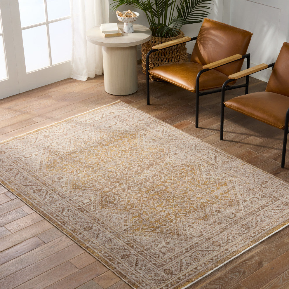 Vibe by Jaipur Living Harriet Medallion Gold/ Light Gray Area Rug 8'X10'