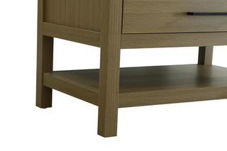 Home Living 36" Single Bathroom Vanity, Chestnut Brown With Backsplash