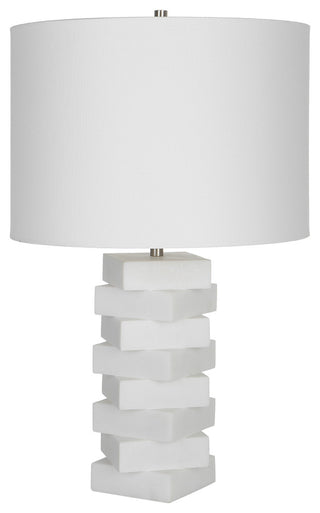 Uttermost Ascent White Geometric Table Lamp