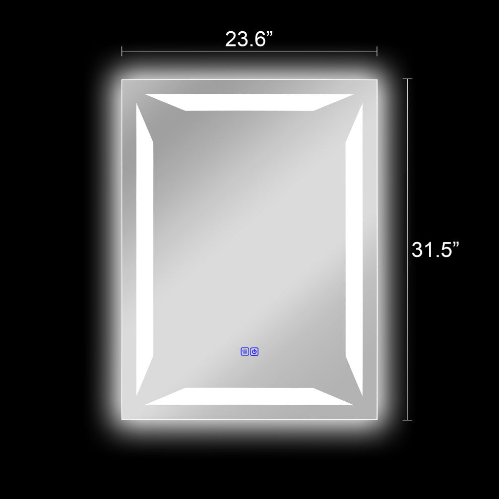 CHLOE Lighting LUMINOSITY Rectangular TouchScreen LED Mirror