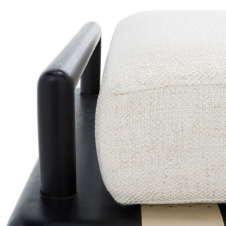 Safavieh Couture Constantine Teak Bench, Black/White