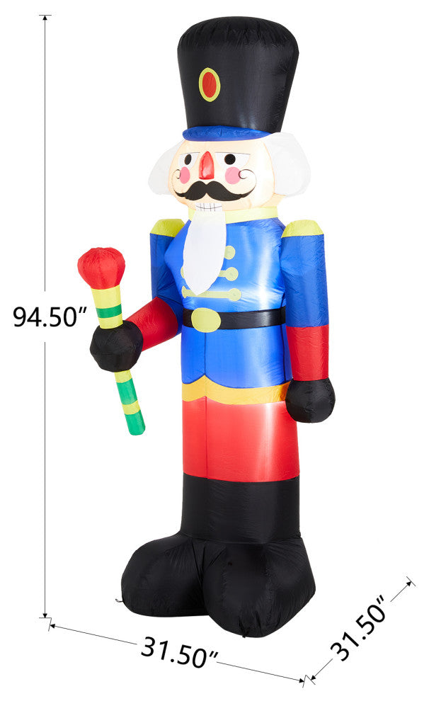 8FT Lighted Inflatable Nutcracker Decor