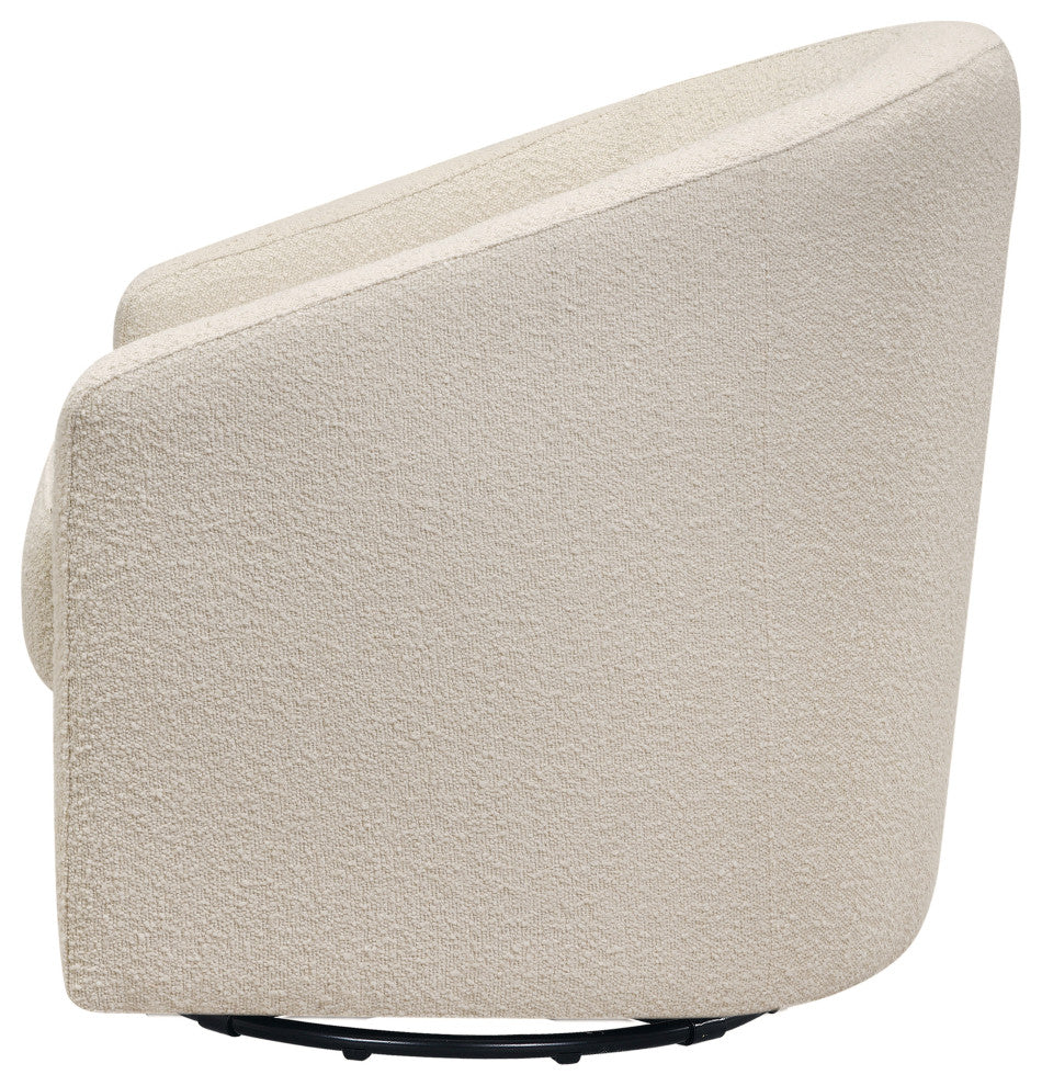 Madison Swivel Glider, Ivory Boucle