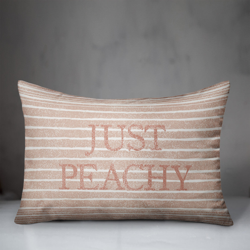 Just Peachy Stripes Pillow 14x20 Spun Poly Pillow