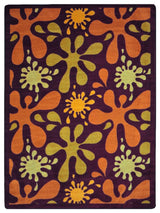 Kid Essentials Rug, Splat, Burgundy, 7'8"x10'9"