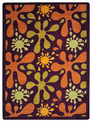 Kid Essentials Rug, Splat, Burgundy, 7'8"x10'9"