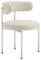 Albie Fabric Dining Chairs - Set of 2 - Beige Silver