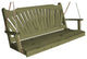 Pine Fanback Porch Swing, Linden Leaf Stain, 4 Foot