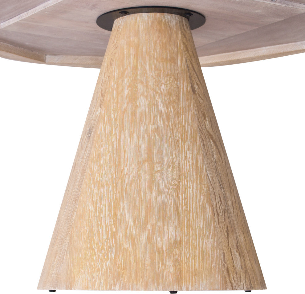 Linette Dining Table, Solid White Oak Wood