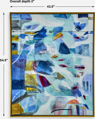 Uttermost 32318 The Story Of Water 55" x 44" Framed Abstract - Multicolored