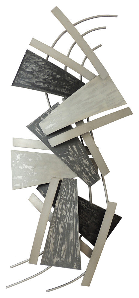 Industrial Lita Metal Wall Art - Grey