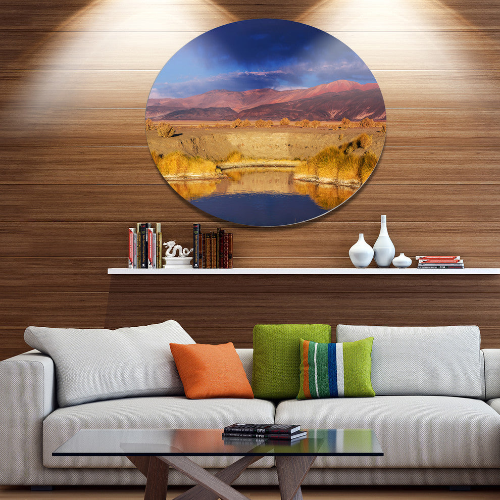 Beautiful Northern Argentina View, African Disc Metal Wall Art, 23"