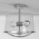 Darby Semi-Flush, Satin Platinum