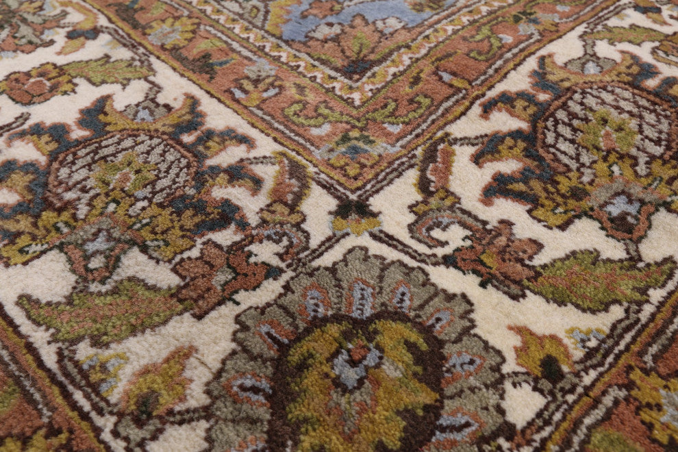 5' 11" X 8' 9" Hand-Knotted Persian Tabriz Wool Rug Q6157