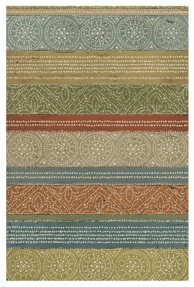 "Batik Stripes II" Digital Paper Print by Daphne Brissonnet, 42"x62"
