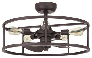 Quoizel NHR3124WT Five Light Fandelier, Western Bronze Finish