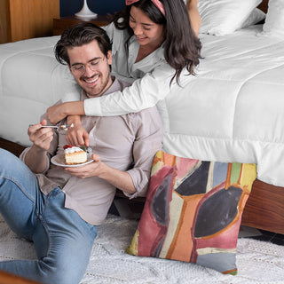 Plutus Multi-Color Modern Art Graphic Print Luxury Throw Pillow, 20"x30"