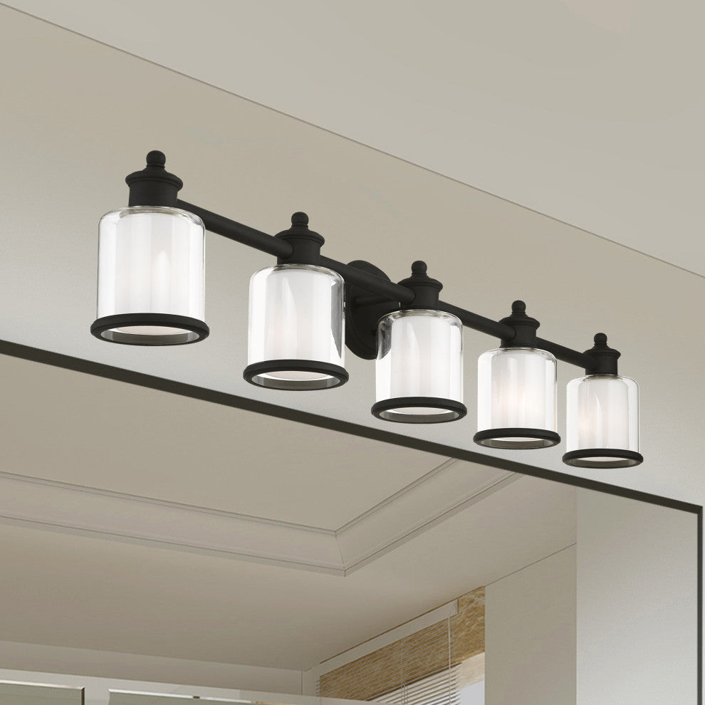 Livex Lighting Middlebush 5 Light Black Vanity Sconce